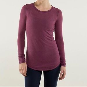 Lululemon Karma Long Sleeve Shirt Heathered Plum 6